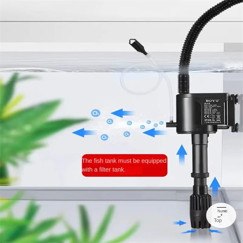 Marine Aquarium Overflow Box - Boyu-filtro de oxígeno silencioso para pecera,
