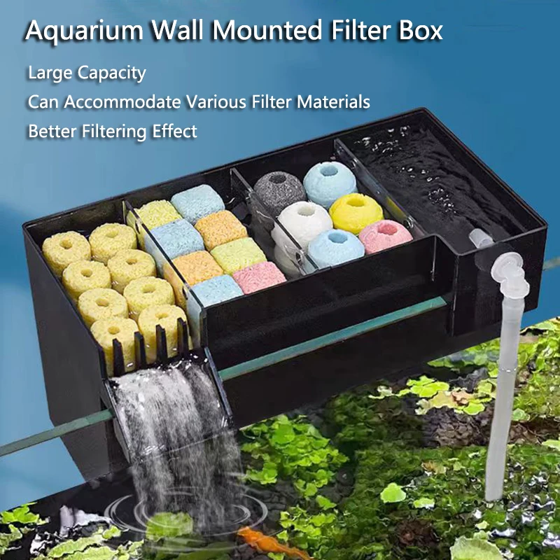 Marine Aquarium Overflow Box - Caja de filtro externo para pecera