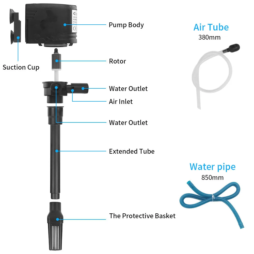 Bomba 3 en 1 para acuario, fil - Marine Aquarium Overflow Box reseña y precio