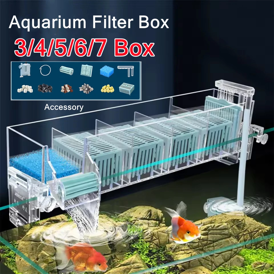 Rodillo de filtro de cascada m - Marine Aquarium Overflow Box reseña y precio