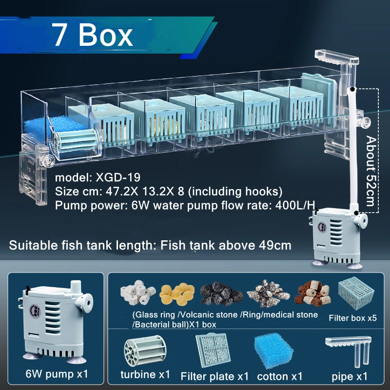 Rodillo de filtro de cascada m - Marine Aquarium Overflow Box reseña y precio